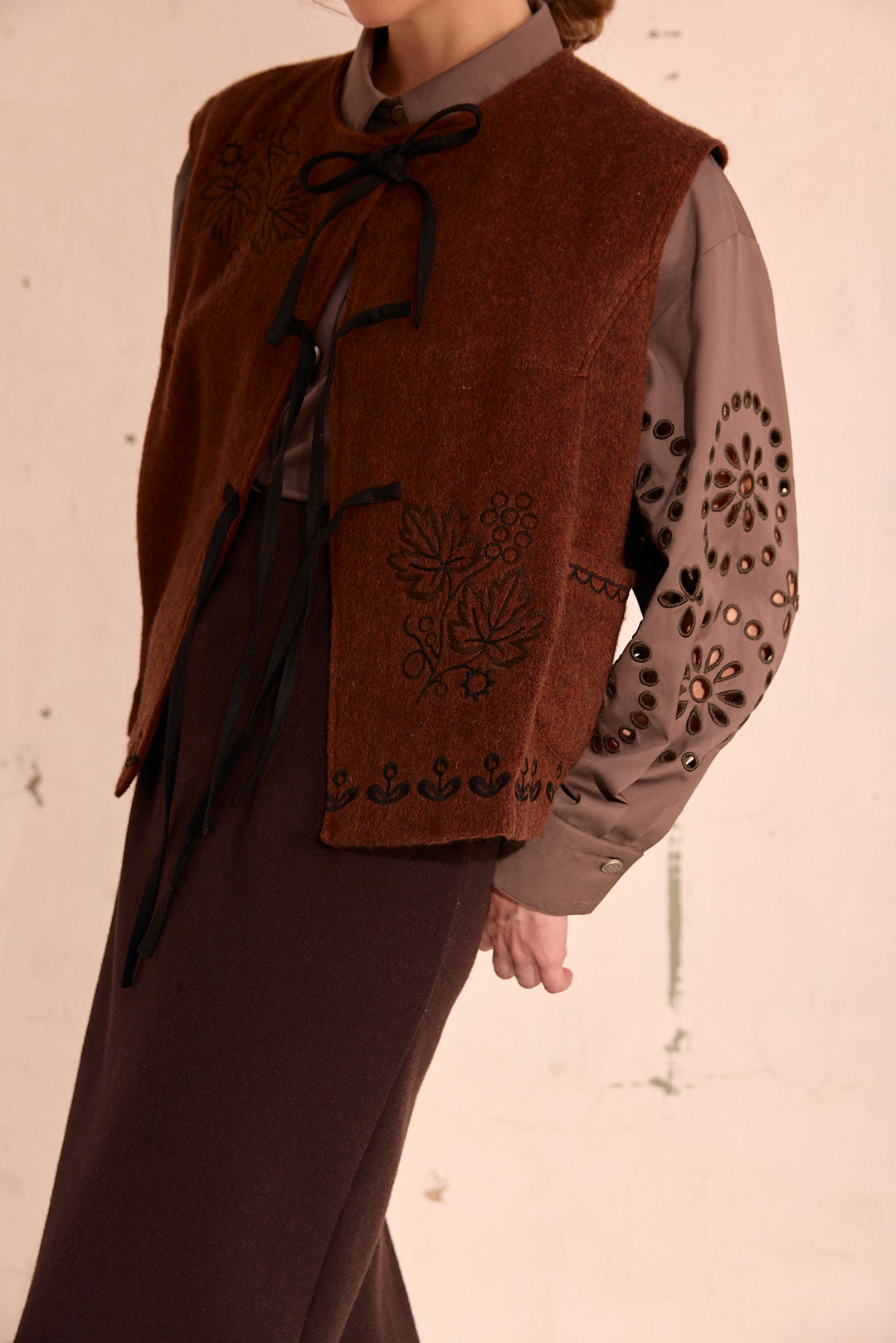 Vest "Ariadne" with embroidery