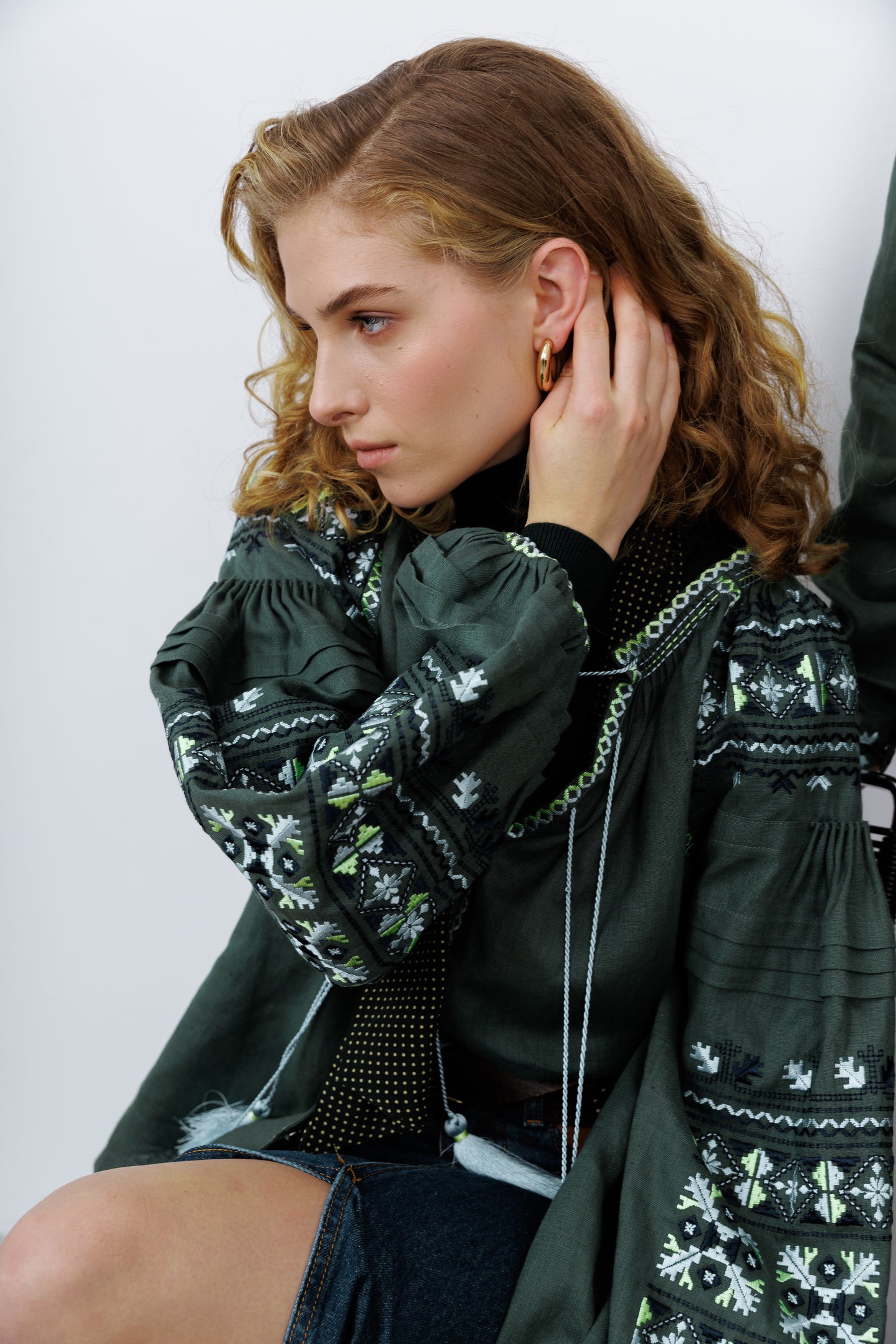Paired look "Emerald" with blouse