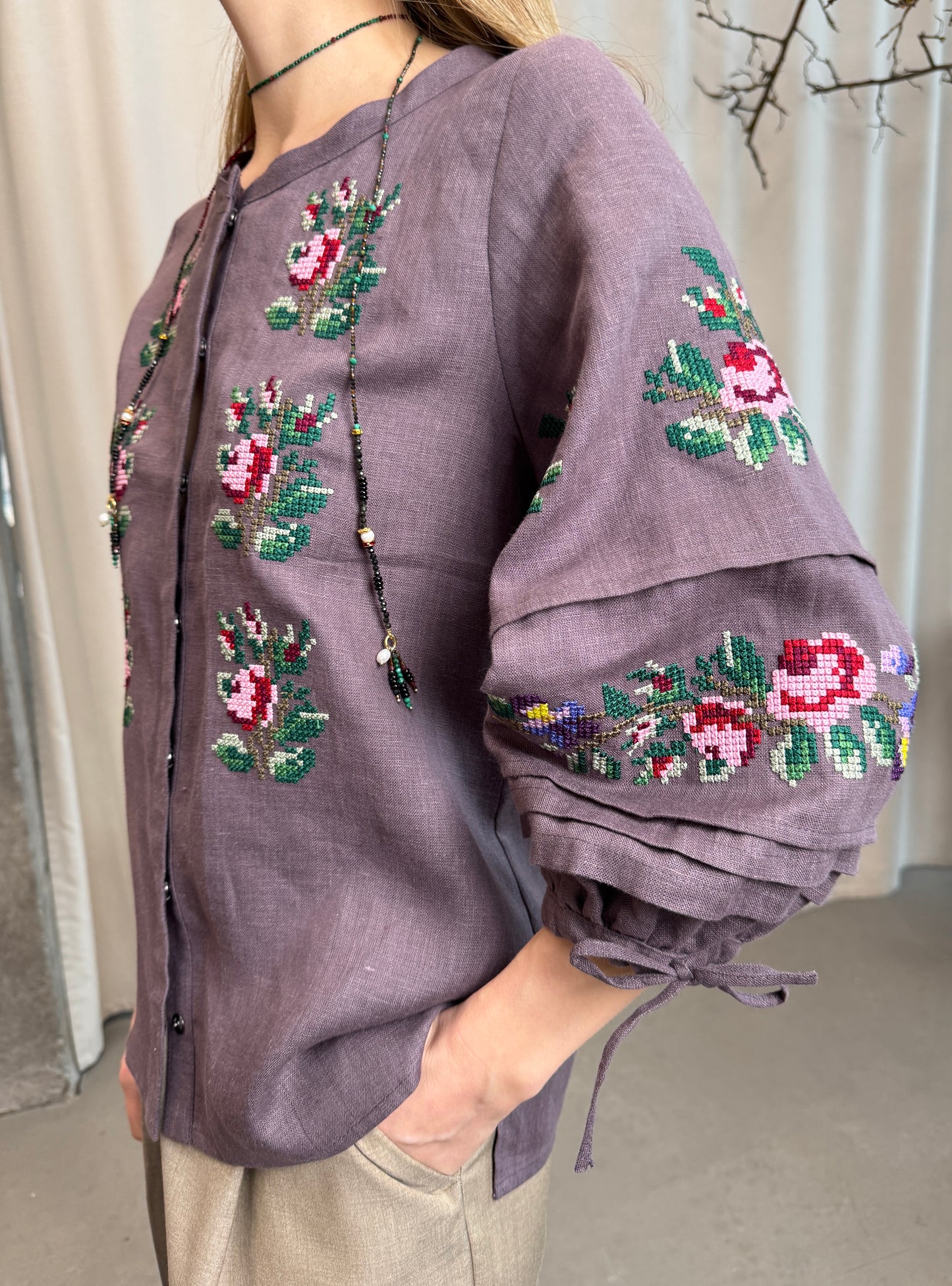 Blouse "Pavla" lavender