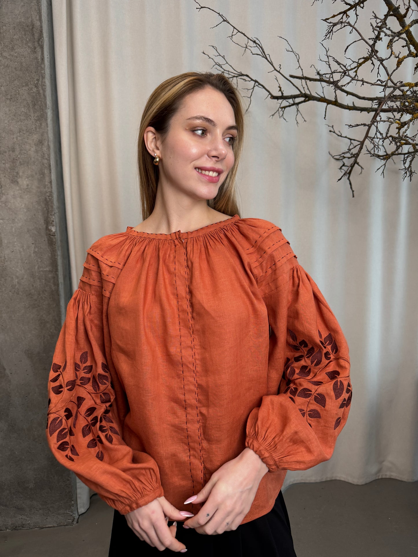 Blouse "Nastasia" coral