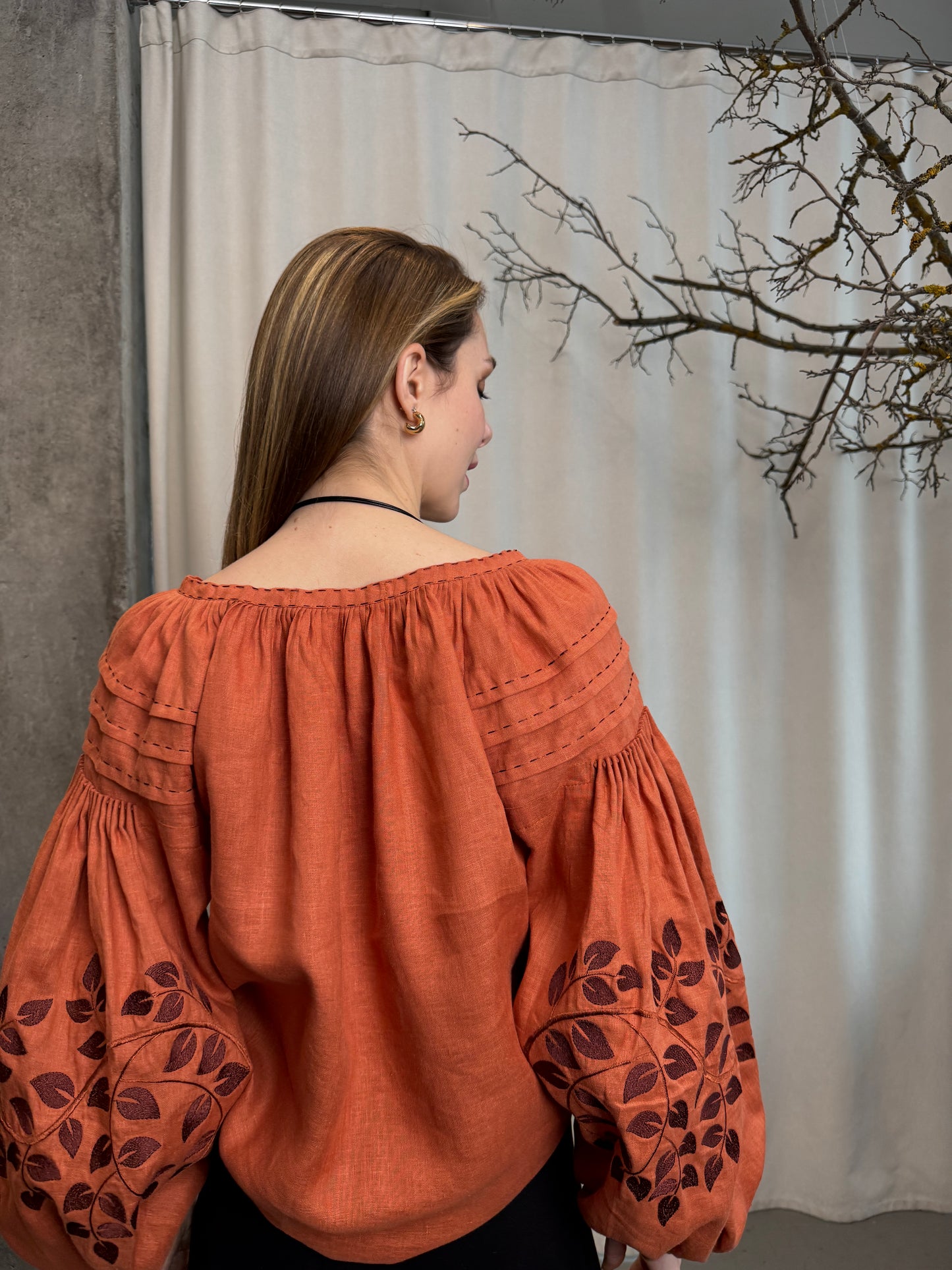 Blouse "Nastasia" coral