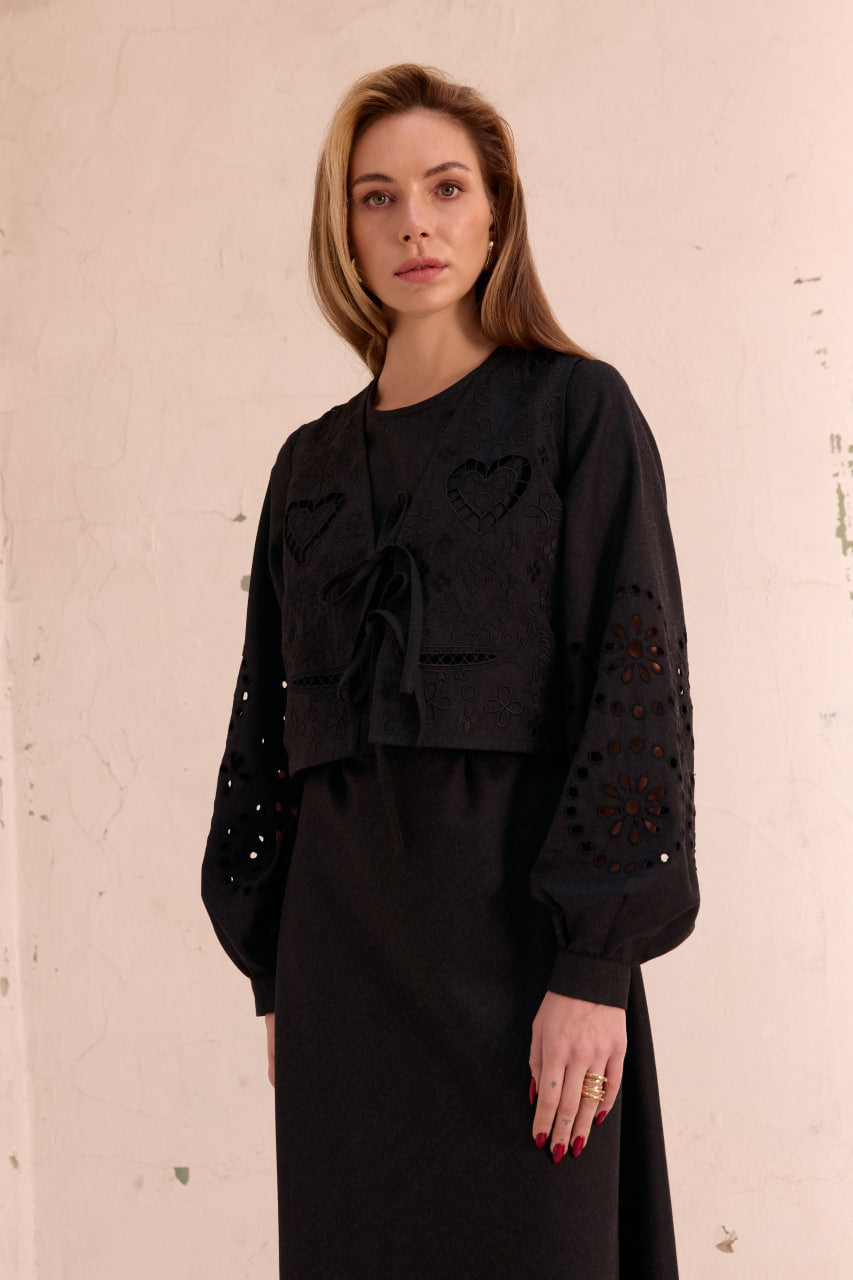 Wool vest "Heart"
