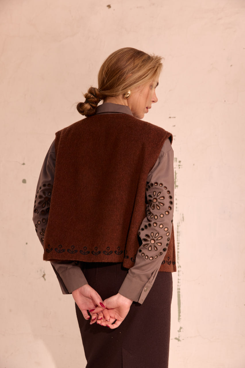 Vest "Ariadne" with embroidery